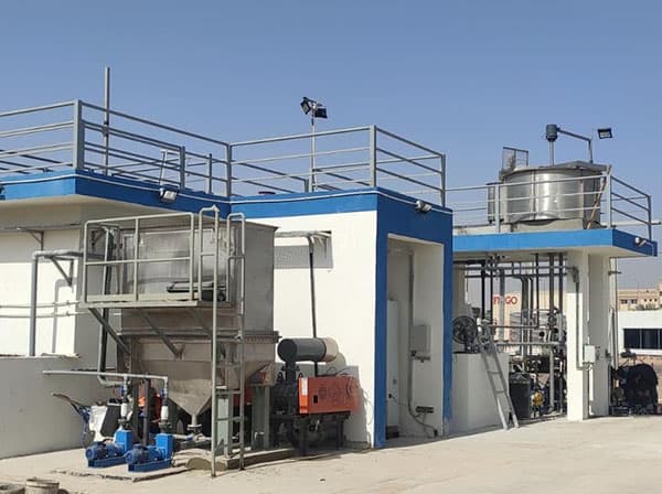Effluent treatment plant — sludge handling area