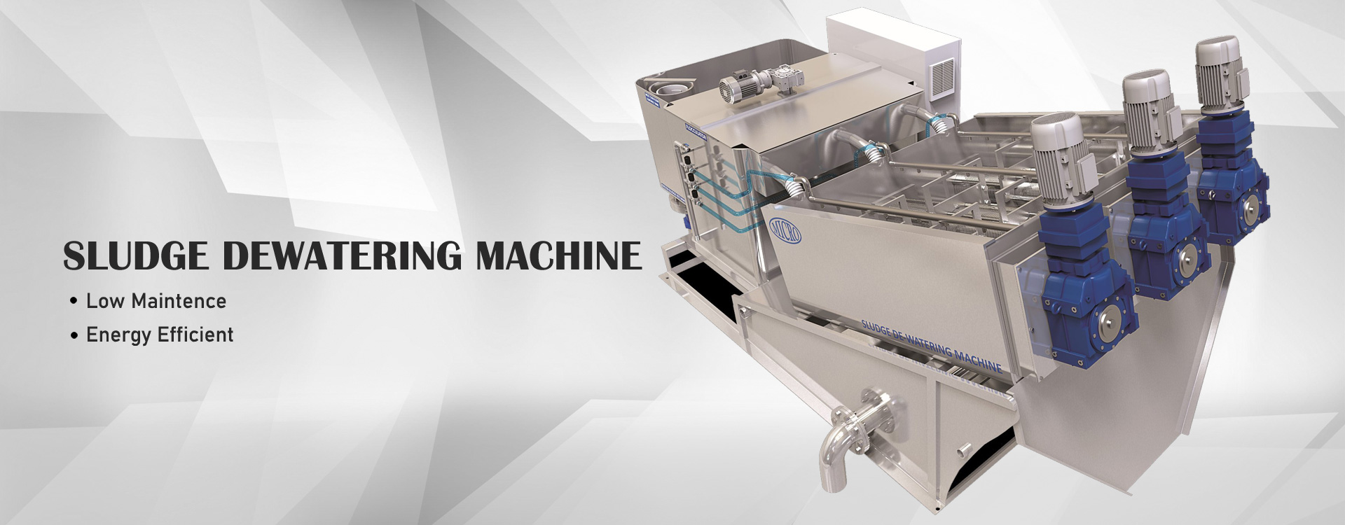 Sludge dewatering machine for belt filter press wastewater treatment
